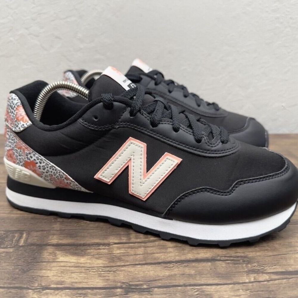 New Balance 515CR3 Women's Floral Leopard Shoes Size 9 D Black